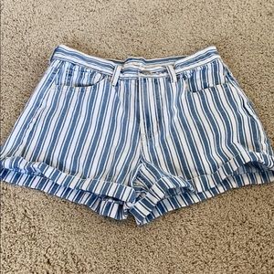 American Eagle high wasted striped shorts!